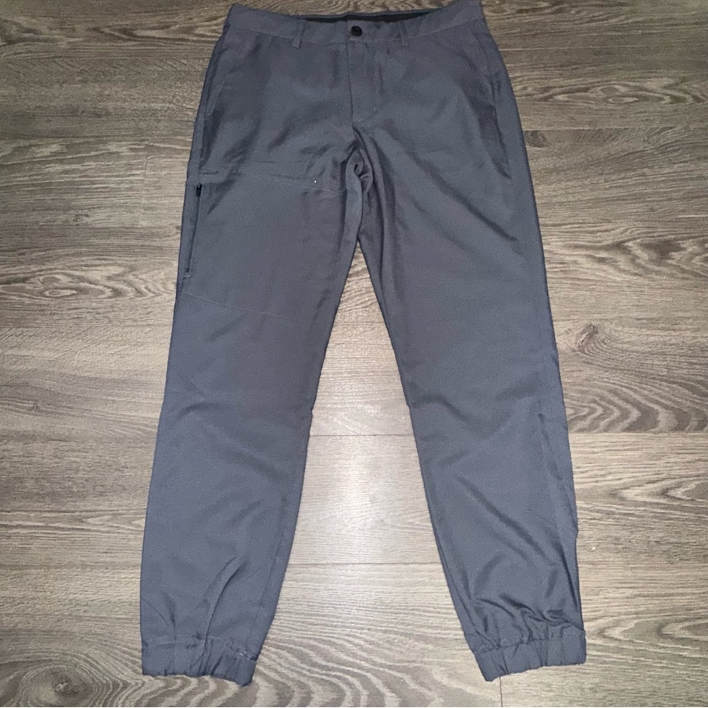 Tek Gear Men’s 34 Pants Joggers Flat Front Zipper Button Close Hidden Drawstring